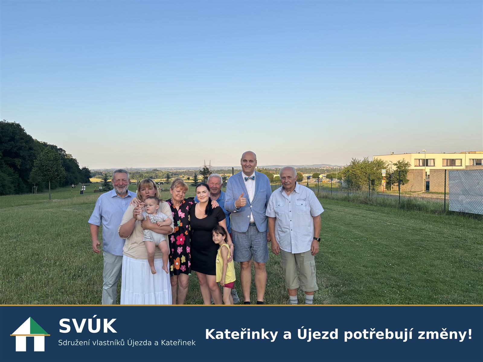Kandidáti Sdružení vlastníků Újezda a Kateřinek na setkání se sousedy